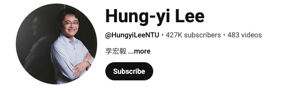 李宏毅 YouTube